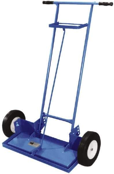 Made in USA - 24" Long Push Magnetic Sweeper with Wheels - 4-1/2" Wide x 1-1/2" High x 48" Long, 10" Wheel Diam, 2-1/2" Clearance - Exact Industrial Supply