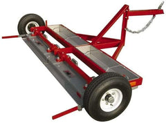 Made in USA - 96" Long Tow-Behind Magnetic Sweeper with Wheels - 12" Wide x 4-1/2" High, 8" Wheel Diam, 2" Clearance - Exact Industrial Supply