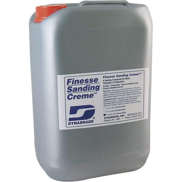 Dynabrade - 1 Gal Sanding Creme Compound - Compound Grade Fine, White, For High Glossing, Use on Composites, Fiberglass & Metal - Exact Industrial Supply