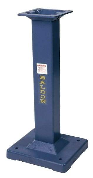 Baldor - 15-3/4 Inch Wide x 14 Inch Deep, Machine Pedestal Stand - Compatible with 6, 7, 8 and 10 Inch Grinders - Exact Industrial Supply