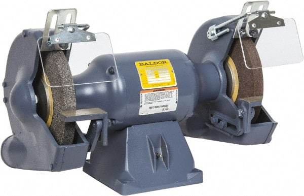 Baldor - 10" Wheel Diam x 1" Wheel Width, 1-1/2 hp Grinder - 7/8" Arbor Hole Diam, 3 Phase, 1,800 Max RPM, 208/230/460 Volts - Exact Industrial Supply