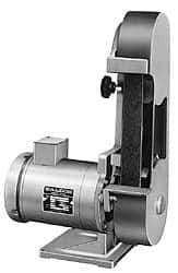 Baldor - 48 Inch Long x 2 Inch Wide Belt Grinder - 1.5 hp, 115/230 Volts, 3600 RPM Disc Speed, Vertical Belt, 6,000, 6300 Ft. per Min Belt Speed - Exact Industrial Supply