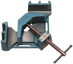 Wilton - Fixed Angle, 2 Axes, 4-1/8" Long, 2-3/8" Jaw Height, 4-3/8" Max Capacity, Cast Iron Angle & Corner Clamp - 90° Clamping Angle - Exact Industrial Supply