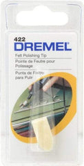 Dremel - 3/8" Diam Cone Shaped Goblet Buff - Cotton Muslin Polishing Tip - Exact Industrial Supply
