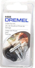 Dremel - 1/32, 1/16, 3/32 and 1/8 Inch Rotary Tool Collet Nut Kit - Includes 480, 481, 482, 483 and Collet Nut - Exact Industrial Supply