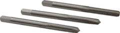 Interstate - M5x0.75 Metric Fine, 4 Flute, Bottoming, Plug & Taper, Bright Finish, High Speed Steel Tap Set - Right Hand Cut, 2-3/8" OAL, 7/8" Thread Length - Exact Industrial Supply