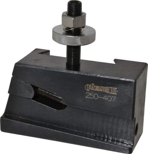 Phase II - Series CA, #7 Universal Parting Blade Tool Post Holder - 14 to 20" Lathe Swing, 2-1/2" OAH, 1-7/16" Centerline Height - Exact Industrial Supply