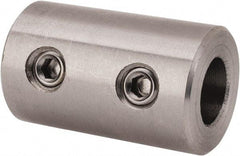 Climax Metal Products - 5/16" Inside x 5/8" Outside Diam, Stainless Steel Set Screw Rigid Coupling - 1" Long - Exact Industrial Supply