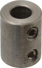 Climax Metal Products - 3/8" Inside x 3/4" Outside Diam, Stainless Steel Set Screw Rigid Coupling - 1" Long - Exact Industrial Supply