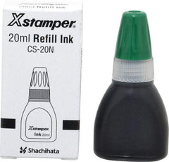 Value Collection - Rubber Stamp Accessories Type: Refill Ink Color: Green - Exact Industrial Supply