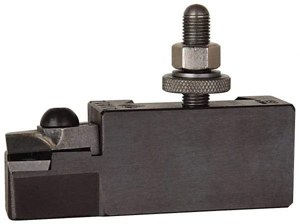 Aloris - Series DA, #12 Turning Tool Post Holder for Carbide Triangular Inserts - 17 to 48" Lathe Swing, 2-7/8" OAH, 1-3/4" Centerline Height - Exact Industrial Supply
