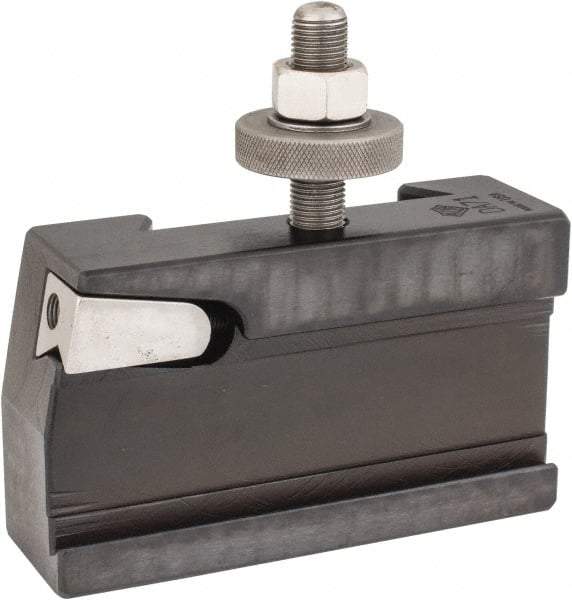 Aloris - Series DA, #71 Cut-Off & Grooving Tool Post Holder - 17 to 48" Lathe Swing, 3-1/4" OAH, 1/4" Max Tool Cutting Size, 2" Centerline Height - Exact Industrial Supply