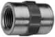 Parker - 1-1/2 Female Thread, Zinc Plated Steel Industrial Pipe Coupling - FNPTF, 2,000 psi - Exact Industrial Supply