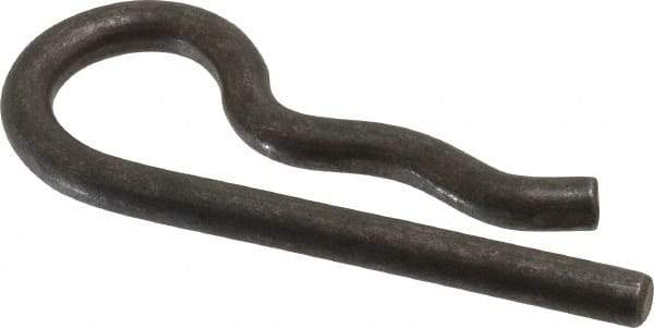 Made in USA - 3/4 to 1" Shaft Diam, 3-1/4" Long, 1/4" Wire Diam, Hair Pin Cotter - MB Grade 2 Spring Steel, Uncoated - Exact Industrial Supply