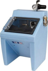 Made in USA - 220V Left Hand Sandblaster - Pressure Feed, 25" CFM at 100 PSI - Exact Industrial Supply