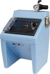 Made in USA - 110V 2 Hand Sandblaster - Pressure Feed, 25" CFM at 100 PSI - Exact Industrial Supply