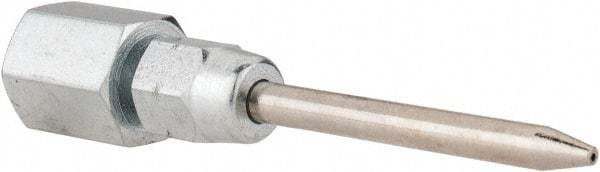 PRO-LUBE - 1/8 Thread, Grease Gun Needle Nozzle - 19/32" Needle Length x 4.75mm Needle Diam, NPT Thread - Exact Industrial Supply