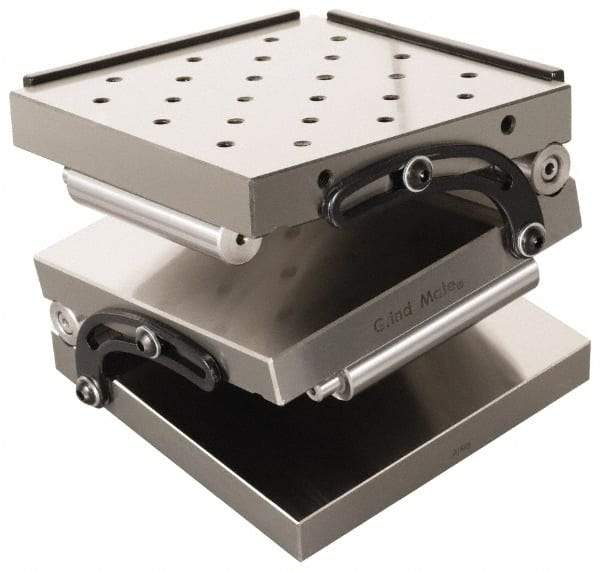 Interstate - 6" Long x 6" Wide x 3-1/4" High, Compound Precision Sine Plate - Square to within 0.0002" - Exact Industrial Supply