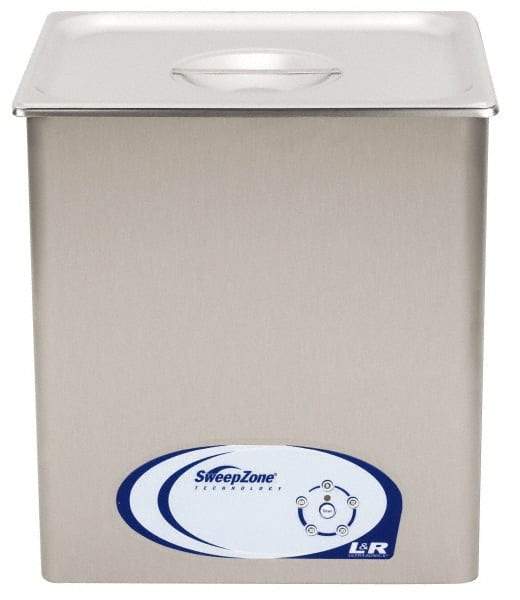 L&R Ultrasonic - Bench Top Solvent-Based Ultrasonic Cleaner - 1.5 Gal Max Operating Capacity, Stainless Steel Tank, 117 Input Volts - Exact Industrial Supply