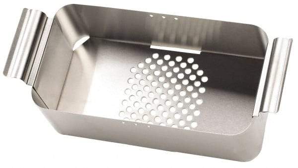 L&R Ultrasonic - Stainless Steel Parts Washer Basket - 6" High x 9" Wide x 393.7mm Long, Use with Ultrasonic Cleaners - Exact Industrial Supply