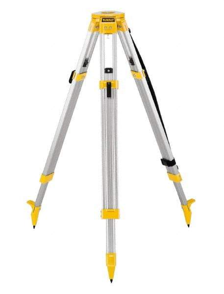 DeWALT - 42 Inch (Closed), 68 (Open) Inch Long, Construction Level Tripod - Black, Yellow, Use With Laser Levels - Exact Industrial Supply