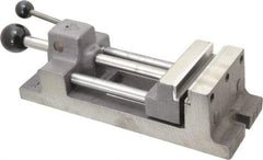 Heinrich - 4-11/16" Jaw Opening Capacity x 1-5/16" Throat Depth, Horizontal Drill Press Vise - 4" Wide Jaw, Stationary Base, Standard Speed - Exact Industrial Supply