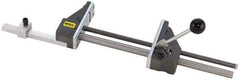 Heinrich - 12-3/4" Jaw Opening Capacity x 3" Throat Depth, Horizontal Drill Press Vise - 5-21/32" Wide Jaw, Stationary Base, Standard Speed, 27-3/8" OAL x 1-3/4" Overall Height - Exact Industrial Supply