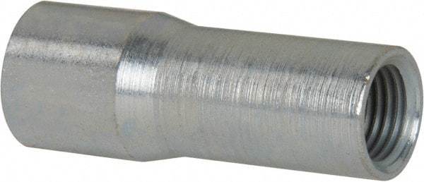 Schaefer Brush - 2" Long, 3/8" NPT Female, Galvanized Steel Adapter - 1" Diam, 1/4" NPT Female, For Use with Tube Brushes & Scrapers - Exact Industrial Supply