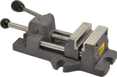 Heinrich - 3" Jaw Opening Capacity x 1-1/4" Throat Depth, Horizontal Drill Press Vise - 3" Wide x 3" High Jaw, Stationary Base, Standard Speed - Exact Industrial Supply