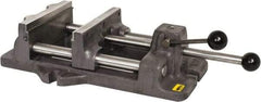 Heinrich - 8-3/16" Jaw Opening Capacity x 2" Throat Depth, Horizontal Drill Press Vise - 8" Wide x 8-3/16" High Jaw, Stationary Base, Standard Speed - Exact Industrial Supply