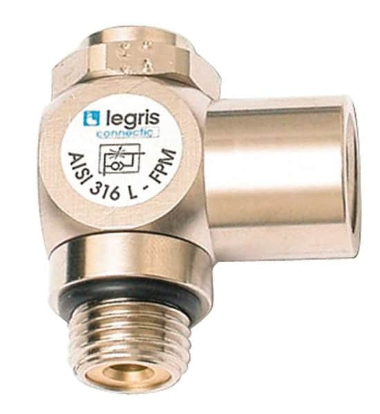 Legris - 1/8 BSPP Flow Control Elbow Valve - Exact Industrial Supply