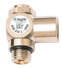Legris - 1/4 BSPP Flow Control Elbow Valve - Exact Industrial Supply