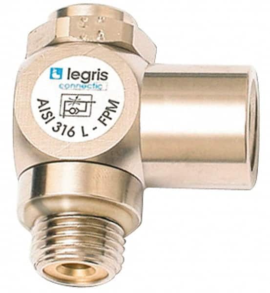 Legris - 3/8 NPT Flow Control Elbow Valve - Exact Industrial Supply