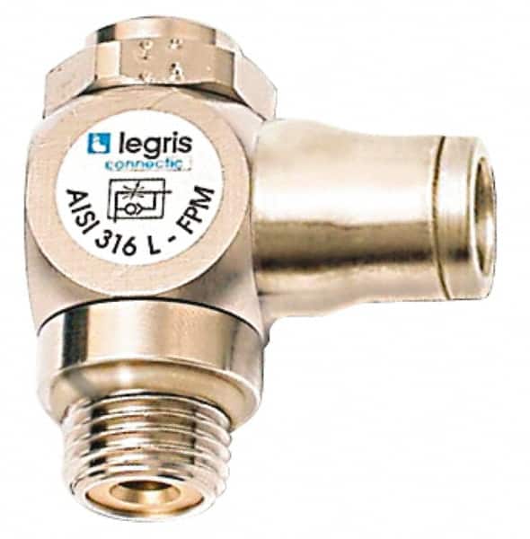Legris - 3/8 Flow Control Elbow Valve - Exact Industrial Supply