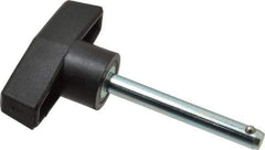 Value Collection - 1/4" Diam, 2" Usable Length, T Handle, Quick Release Pin - 2-3/4" OAL, Grade C1010/C1022 Steel, Zinc-Plated Finish - Exact Industrial Supply