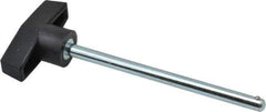 Value Collection - 1/4" Diam, 4" Usable Length, T Handle, Quick Release Pin - 4-3/4" OAL, Grade C1010/C1022 Steel, Zinc-Plated Finish - Exact Industrial Supply