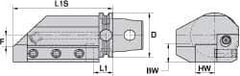 Kennametal - Left Hand Cut, KM63UT Modular Connection, Adapter/Mount Lathe Modular Clamping Unit - Through Coolant, Series STAL Straight Side Mount - Exact Industrial Supply