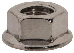 Value Collection - 3/8-24, 3/4" Flange Diam, Serrated Flange Nut - Grade 18-8 Stainless Steel, Uncoated Finish, 0.347" Flange Height - Exact Industrial Supply