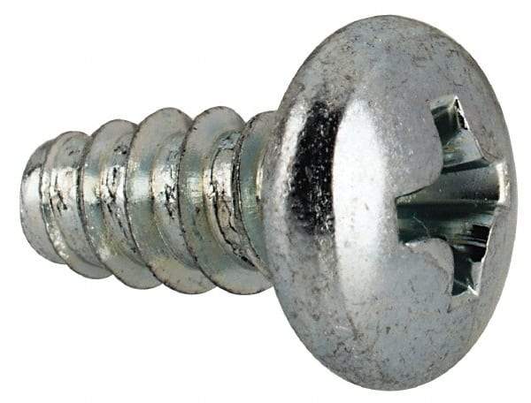 Value Collection - #10 Pan Head Phillips Sheet Metal Screw - Steel, 3/8" Length Under Head, Grade 2 - Exact Industrial Supply