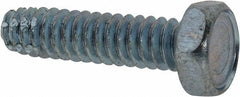 Value Collection - #10-24 UNC Thread, 3/4" Length Under Head, Hex Drive Steel Thread Cutting Screw - Hex Head, Grade 2, Point Type F, Zinc-Plated Finish - Exact Industrial Supply
