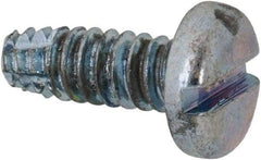 Value Collection - #4-40 UNC Thread, 5/16" Length Under Head, Slotted Drive Steel Thread Cutting Screw - Pan Head, Grade 2, Point Type F, Zinc-Plated Finish - Exact Industrial Supply