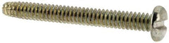 Value Collection - #4-40 UNC Thread, 1" Length Under Head, Slotted Drive Steel Thread Cutting Screw - Pan Head, Grade 2, Point Type F, Zinc-Plated Finish - Exact Industrial Supply
