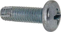 Value Collection - #10-32 UNF Thread, 5/8" Length Under Head, Phillips Drive Steel Thread Cutting Screw - Pan Head, Grade 2, Point Type F, Zinc-Plated Finish - Exact Industrial Supply