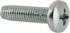 Value Collection - #10-32 UNF Thread, 3/4" Length Under Head, Phillips Drive Steel Thread Cutting Screw - Pan Head, Grade 2, Point Type F, Zinc-Plated Finish - Exact Industrial Supply