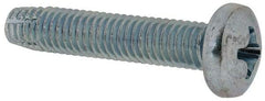 Value Collection - #10-32 UNF Thread, 1" Length Under Head, Phillips Drive Steel Thread Cutting Screw - Pan Head, Grade 2, Point Type F, Zinc-Plated Finish - Exact Industrial Supply