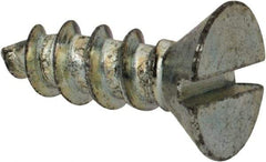 Value Collection - #10 Flat Head Slotted Sheet Metal Screw - Steel, 1/2" OAL, Grade 2 - Exact Industrial Supply