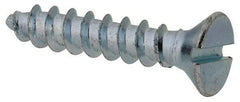 Value Collection - #10 Flat Head Slotted Sheet Metal Screw - Steel, 1" OAL, Grade 2 - Exact Industrial Supply