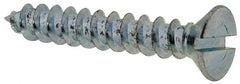 Value Collection - #10 Flat Head Slotted Sheet Metal Screw - Steel, 1-1/4" OAL, Grade 2 - Exact Industrial Supply