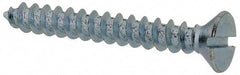 Value Collection - #10 Flat Head Slotted Sheet Metal Screw - Steel, 1-1/2" OAL, Grade 2 - Exact Industrial Supply