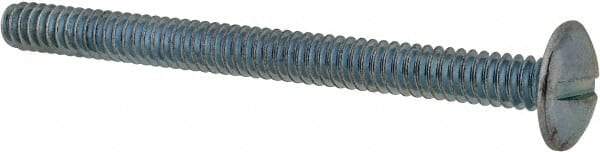 Value Collection - #10-24 UNC, 2-1/4" Length Under Head Slotted Drive Machine Screw - Truss Head, Grade 2 Steel, Zinc-Plated Finish, Without Washer - Exact Industrial Supply